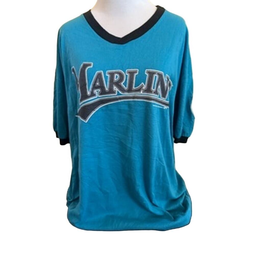 Vintage Marlins Junior League Little League Official MLB‎ T-Shirt*SZ XL